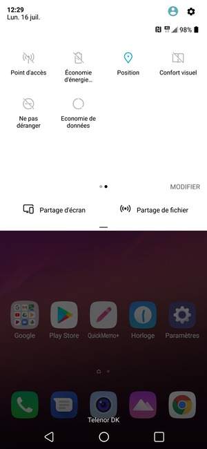 Désactiver Position