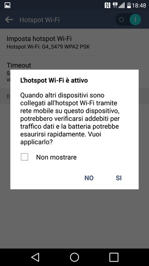 Seleziona SI