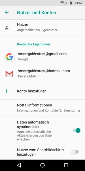 Wählen Sie Ihr Google Konto