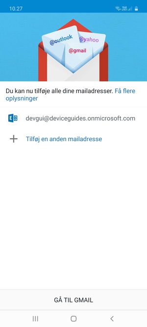Vælg GÅ TIL GMAIL