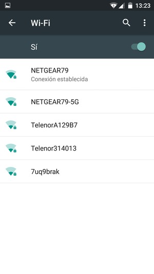 Ahora está conectado a la red Wi-Fi