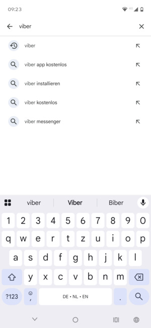 Geben Sie den Namen der App ein und wählen Sie Suchen