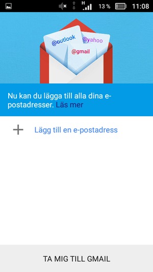 Välj Lägg till en e-postadress