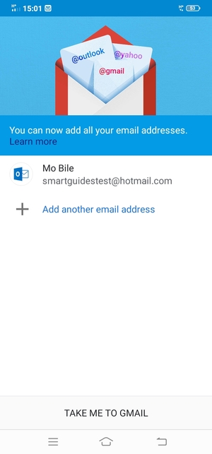 Select TAKE ME TO GMAIL