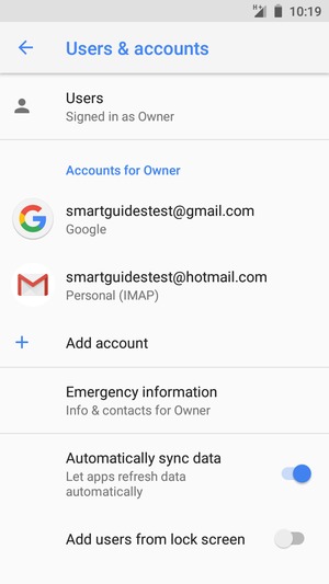 Select your Google account