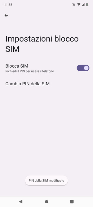 Il tuo PIN della SIM è stato modificato