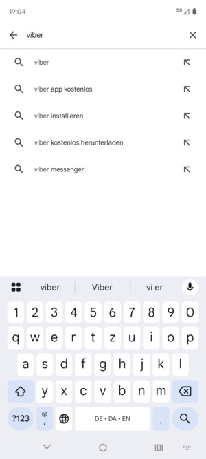 Geben Sie den Namen der App ein und wählen Sie Suchen