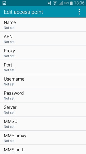 Enter Internet information