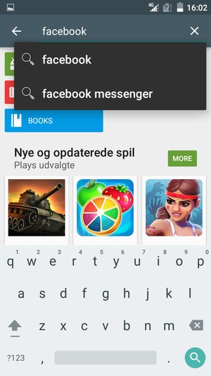 Enter the app name and select Search