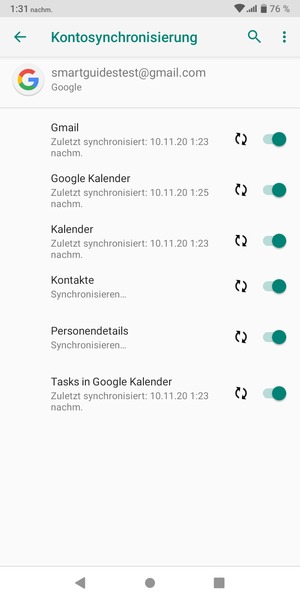 Ihre Kontakte von Google werden nun auf Ihr Handy synchronisiert