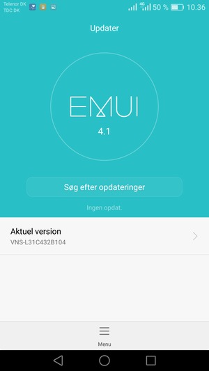 Vælg Søg efter opdateringer