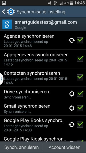 Uw gegevens worden gesynchroniseerd