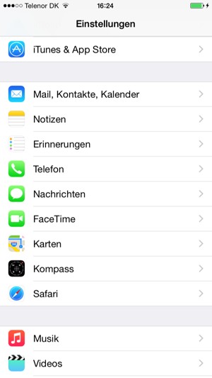 Um die PIN für die SIM-Karte zu wechseln, gehen Sie zum Einstellungen Menü zurück und scrollen Sie und wählen Sie Telefon