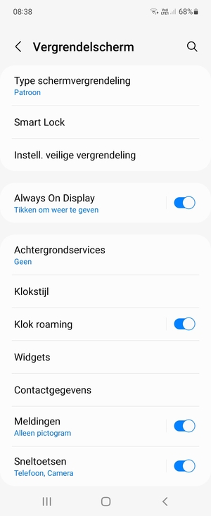 Uw telefoon is nu beveiligd met een schermvergrendeling