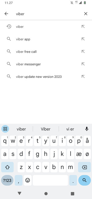 Indtast navnet på appen og vælg Søg