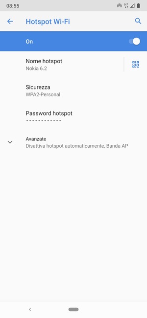 Il telefono è ora pronto per essere usato come modem