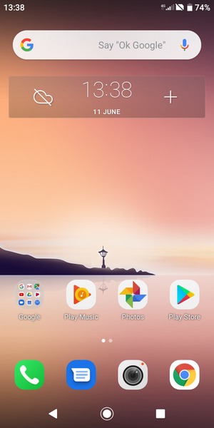 Swipe up