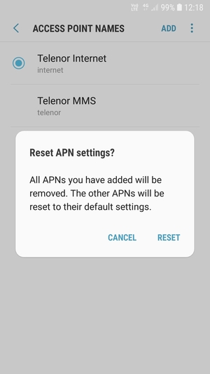 Select RESET