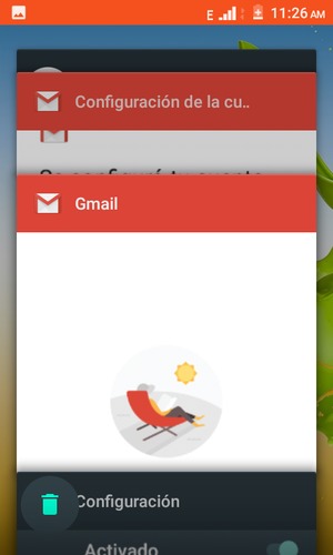 Seleccione el icono Eliminar para cerrar todas las aplicaciones en ejecución