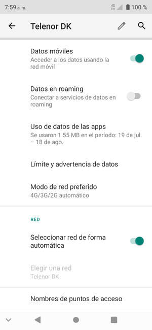Seleccione Nombres de puntos de acceso