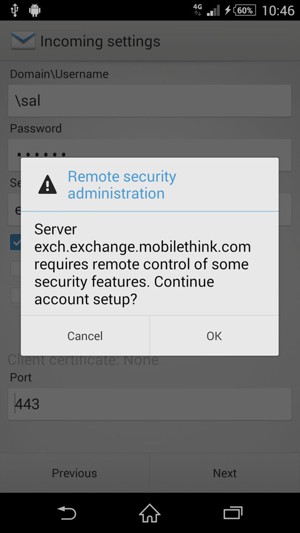 Select OK