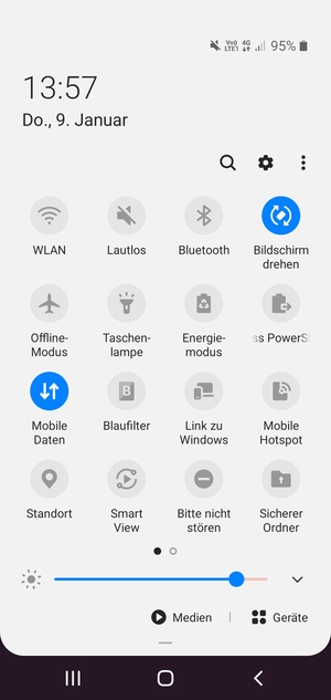 Wählen Sie  Lautlos, um wieder in den Ton-Modus zu wechseln