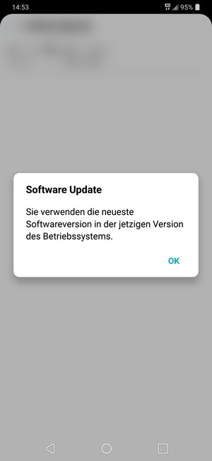 Falls Ihr Handy aktualisiert ist, wählen Sie OK