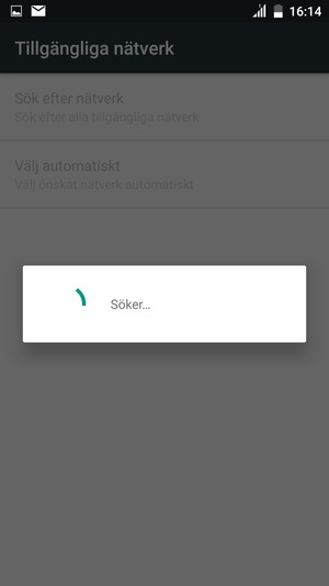 Vänta på att sökningen avslutas