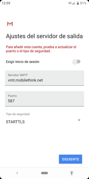Seleccione Tipo de seguridad
