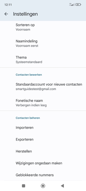 Scroll naar en selecteer Importeren