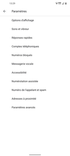 Sélectionnez Messagerie vocale