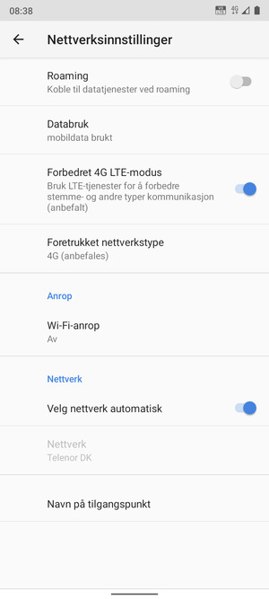 Bla til og velg Navn på tilgangspunkt