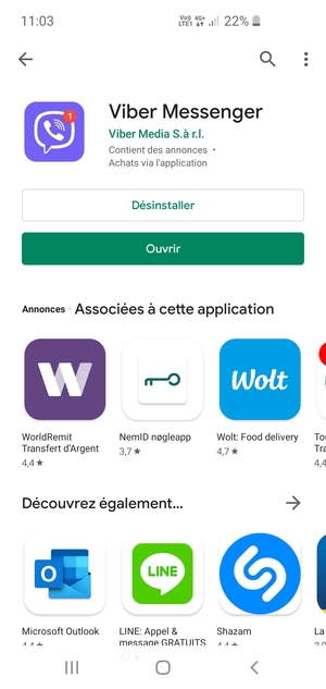 Sélectionnez Ouvrir