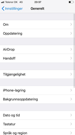 Velg Oppdatering