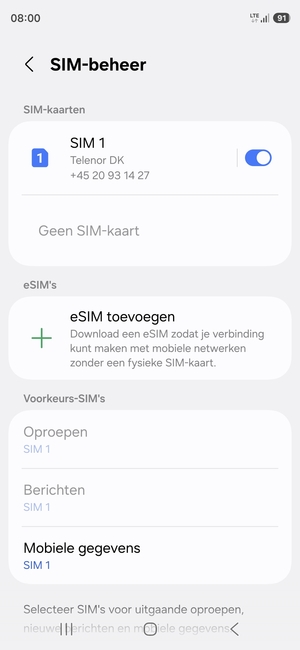 Selecteer eSIM toevoegen