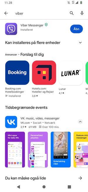 Vælg Åbn