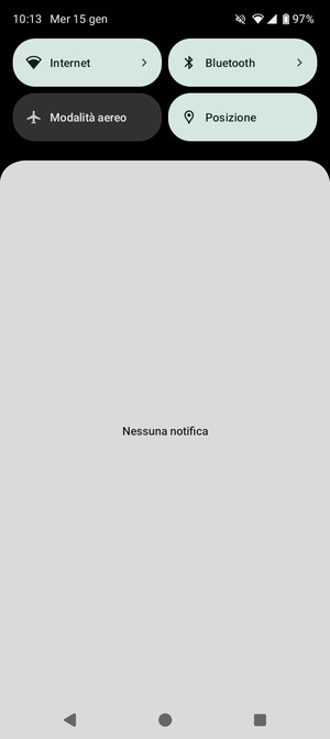 Scorri nuovamente verso il basso il menu in alto