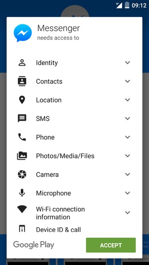 Select ACCEPT