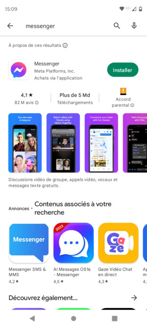 Sélectionnez l'appli