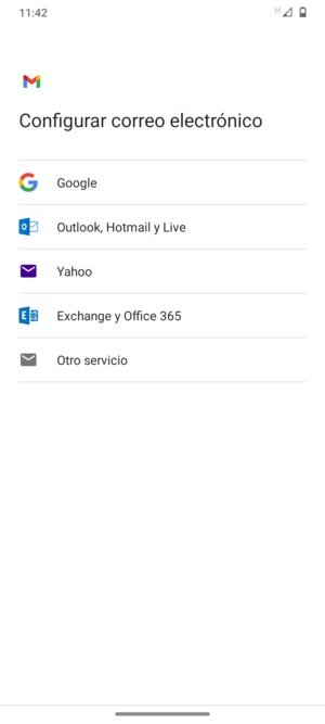 Seleccione Outlook, Hotmail y Live