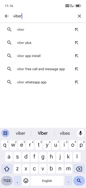Enter the app name and select Search