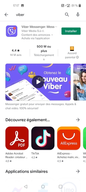 Sélectionnez l'appli