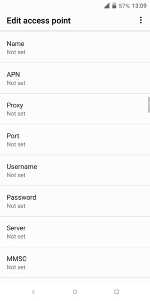 Enter MMS information