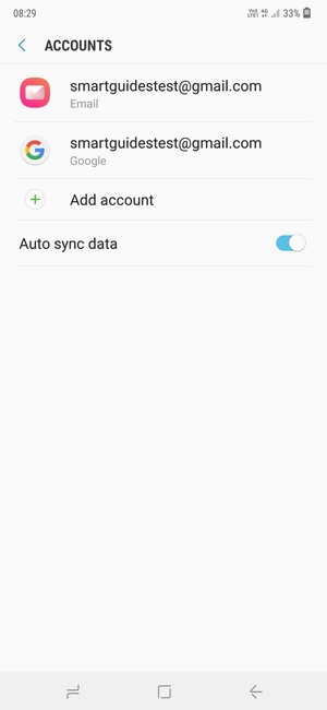 Select your Google account