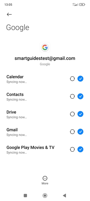 Your contacts from Google will now be synced to your smartphone