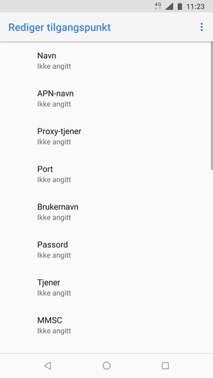 Skriv inn internett-informasjon