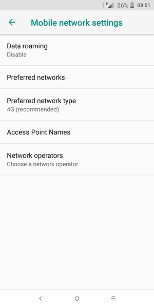 Select Access Point Names