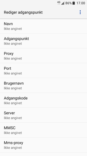 Indtast internet-oplysninger