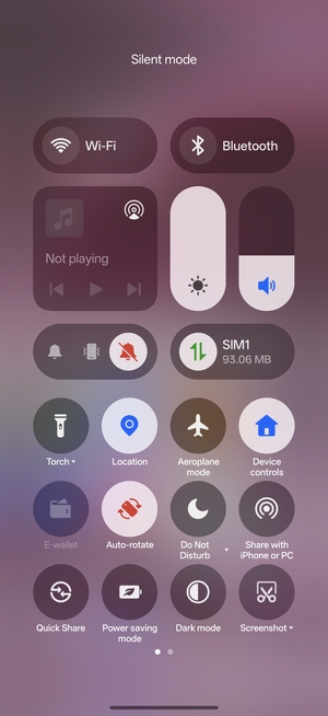 Select Silent to change to silent mode