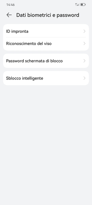 Seleziona Password schermata di blocco